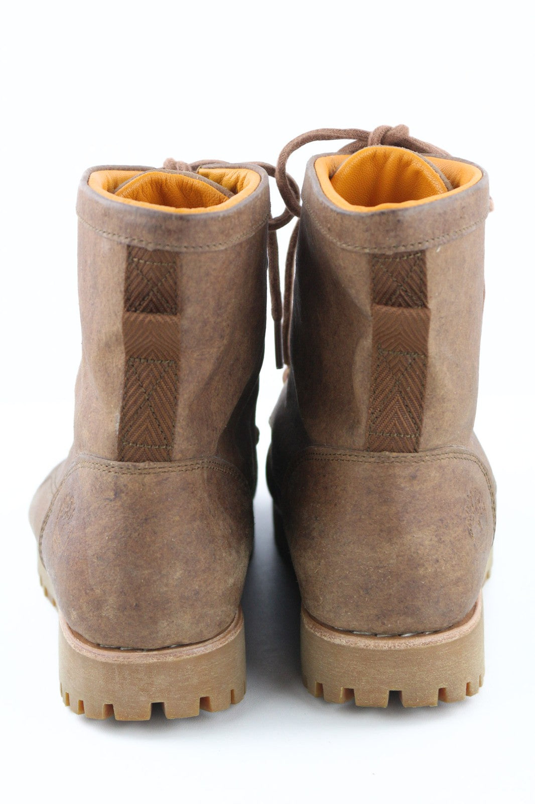 TIMBERLAND A2HB2 Men's Leather Boots EU42 UK8 Brown Mid Top Almond Toe ReBOTL