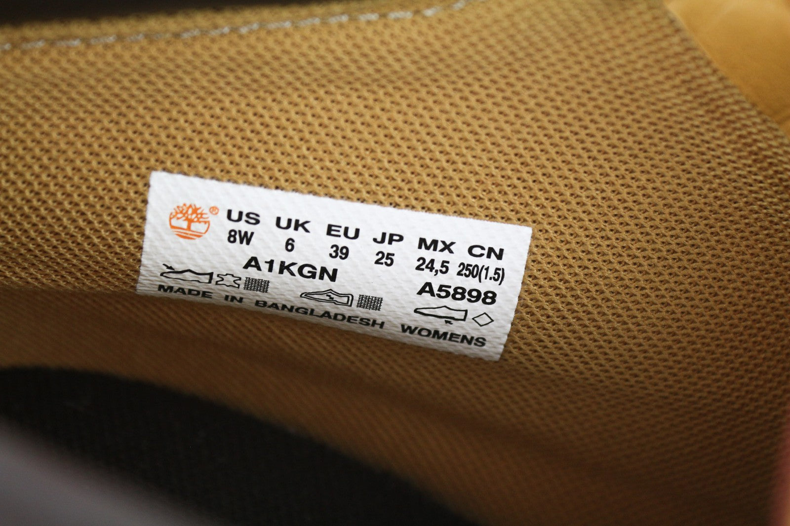 TIMBERLAND A1KGN Women's Brown Leather Boots EU39 UK6 Ankle Lace Up Ortholite