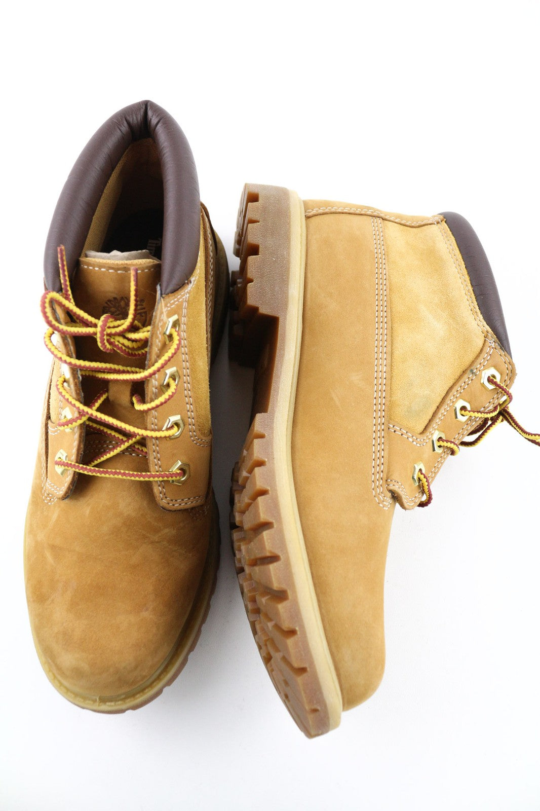 TIMBERLAND A1KGN Women's Brown Leather Boots EU39 UK6 Ankle Lace Up Ortholite