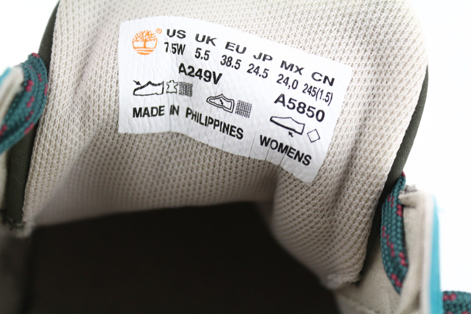 TIMBERLAND A249V Women's Sneakers EU38.5 K5.5 Leather Almond Toe Low Top Lace Up