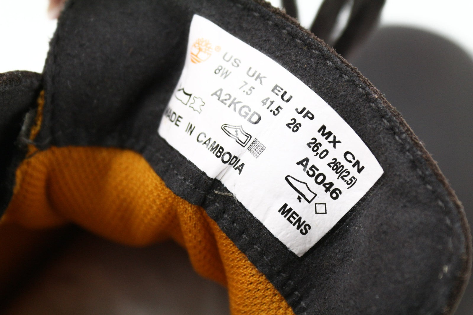 TIMBERLAND Men's Brown Leather Boots EU41.5 UK7.5 Waterproof Comfort Ankle Style