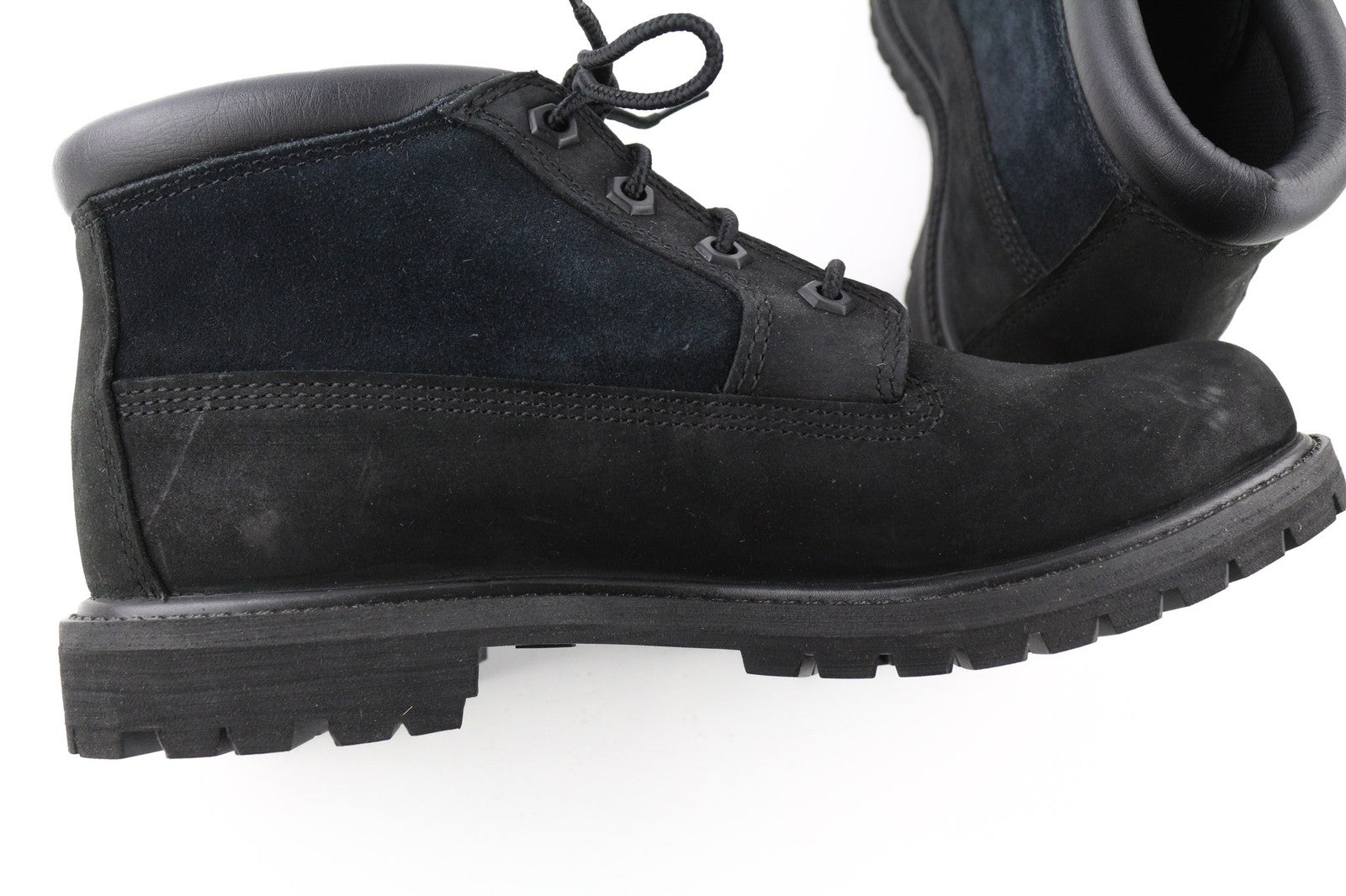 TIMBERLAND A1R2M Women's Black Leather Boots EU40 UK7 Ortholite Lace Up Ankle