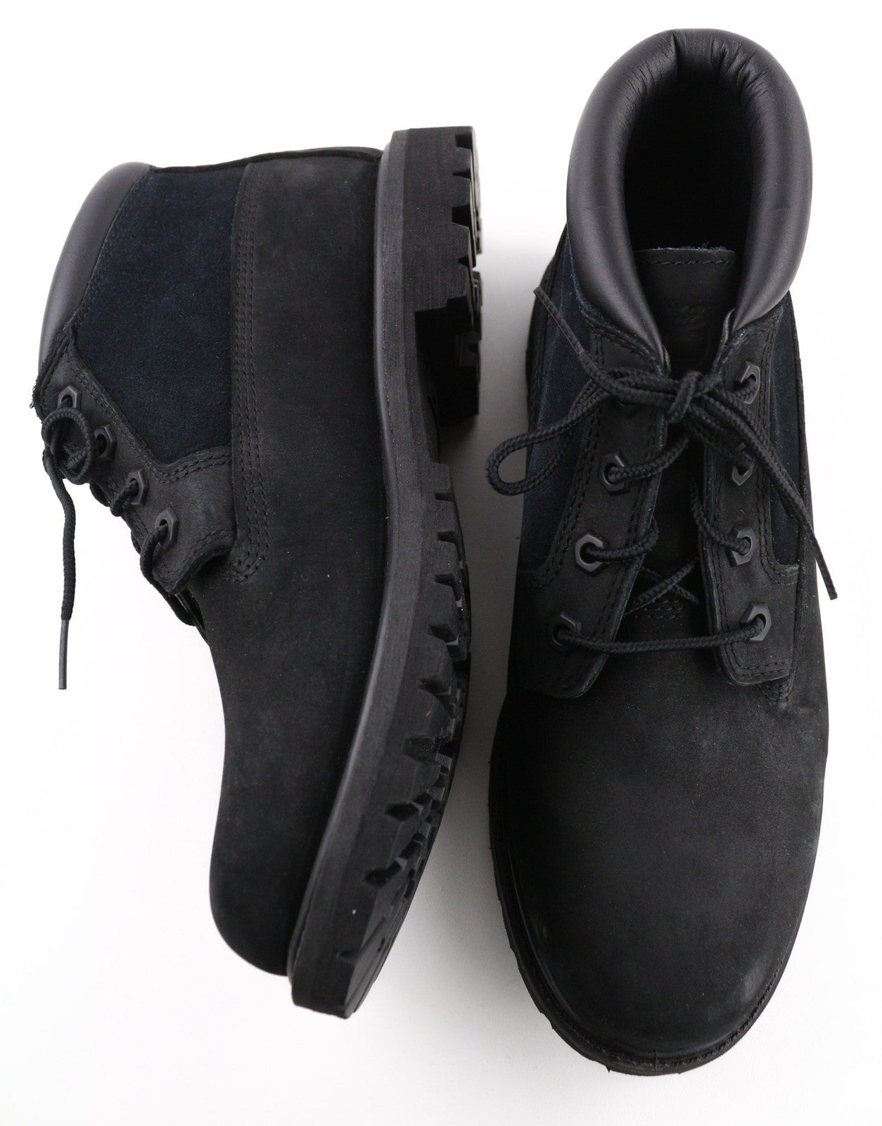 TIMBERLAND A1R2M Women's Black Leather Boots EU40 UK7 Ortholite Lace Up Ankle