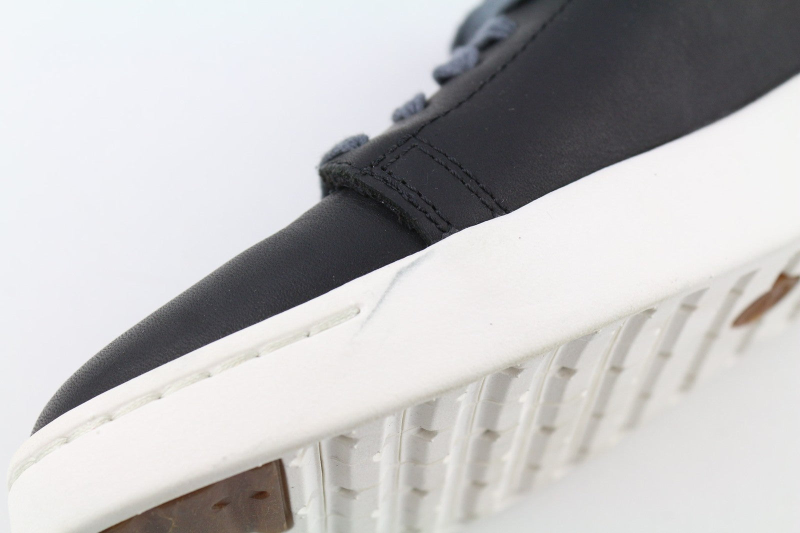 TIMBERLAND Women's Sneakers EU37.5 UK4.5 Black Leather Round Toe Lace Up ReBOTL