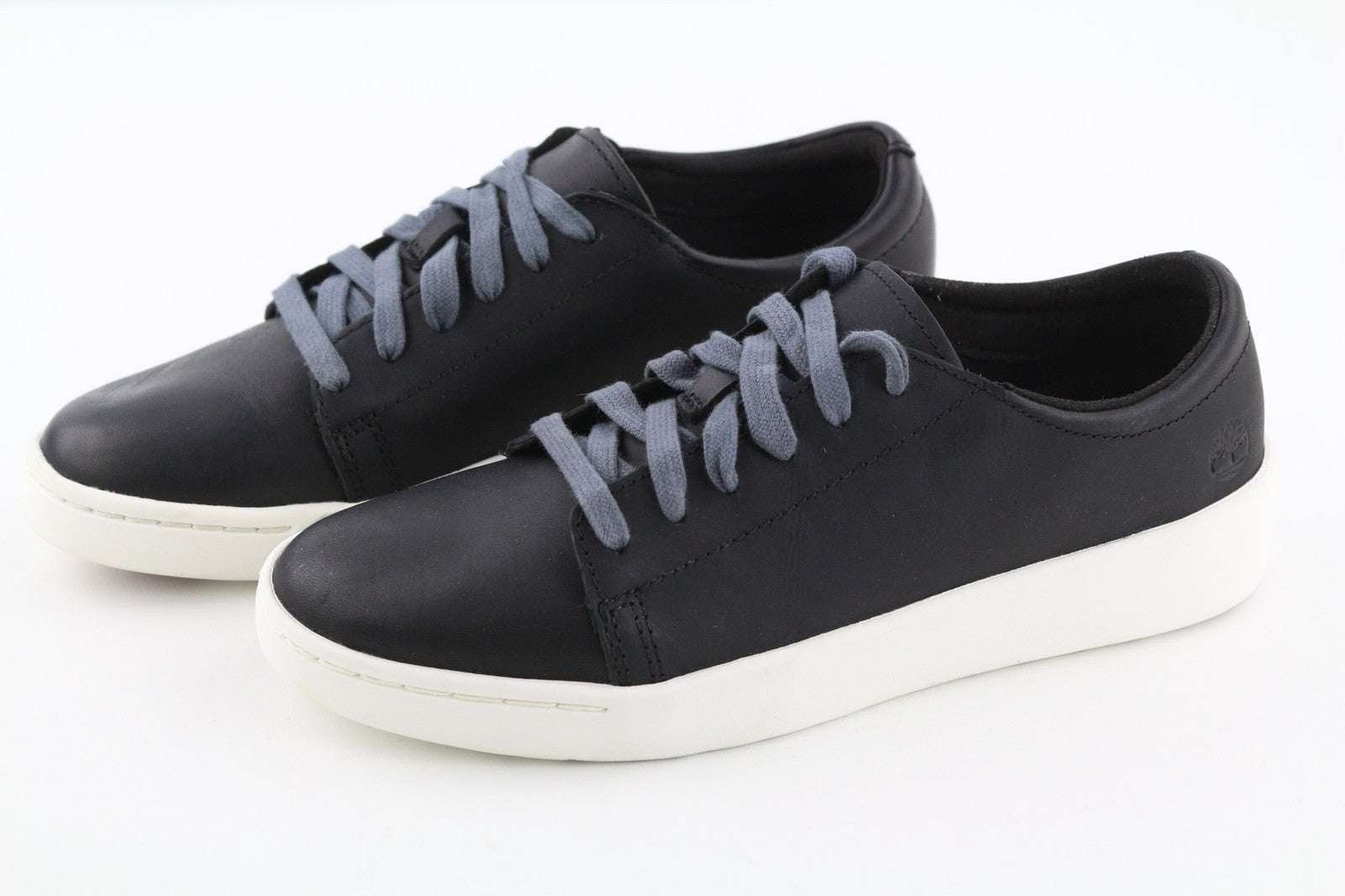 TIMBERLAND Women's Sneakers EU37.5 UK4.5 Black Leather Round Toe Lace Up ReBOTL