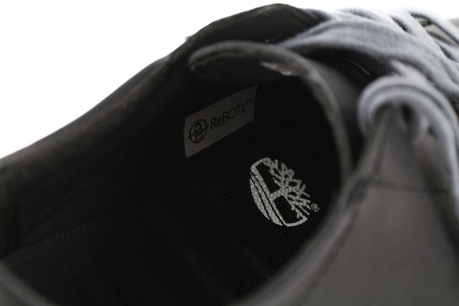 TIMBERLAND Women's Sneakers EU37.5 UK4.5 Black Leather Round Toe Lace Up ReBOTL