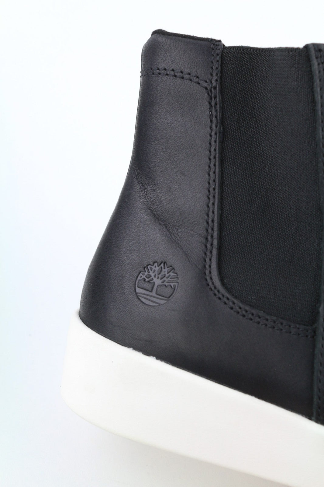 TIMBERLAND A2FUS Women's Black Mid Top Leather Boots EU40 UK7 Almond Toe ReBOTL