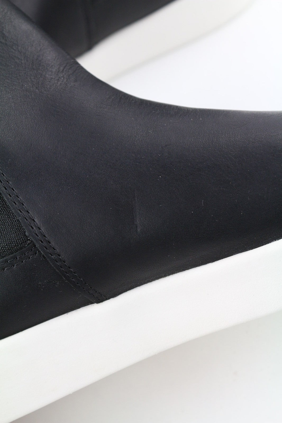 TIMBERLAND A2FUS Women's Black Mid Top Leather Boots EU40 UK7 Almond Toe ReBOTL