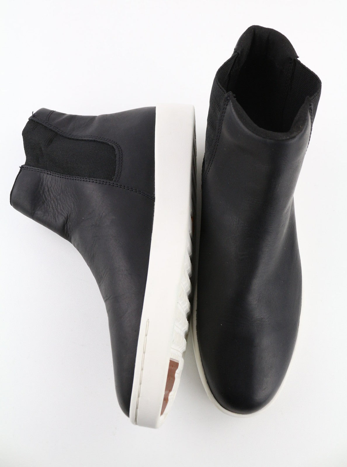 TIMBERLAND A2FUS Women's Black Mid Top Leather Boots EU40 UK7 Almond Toe ReBOTL