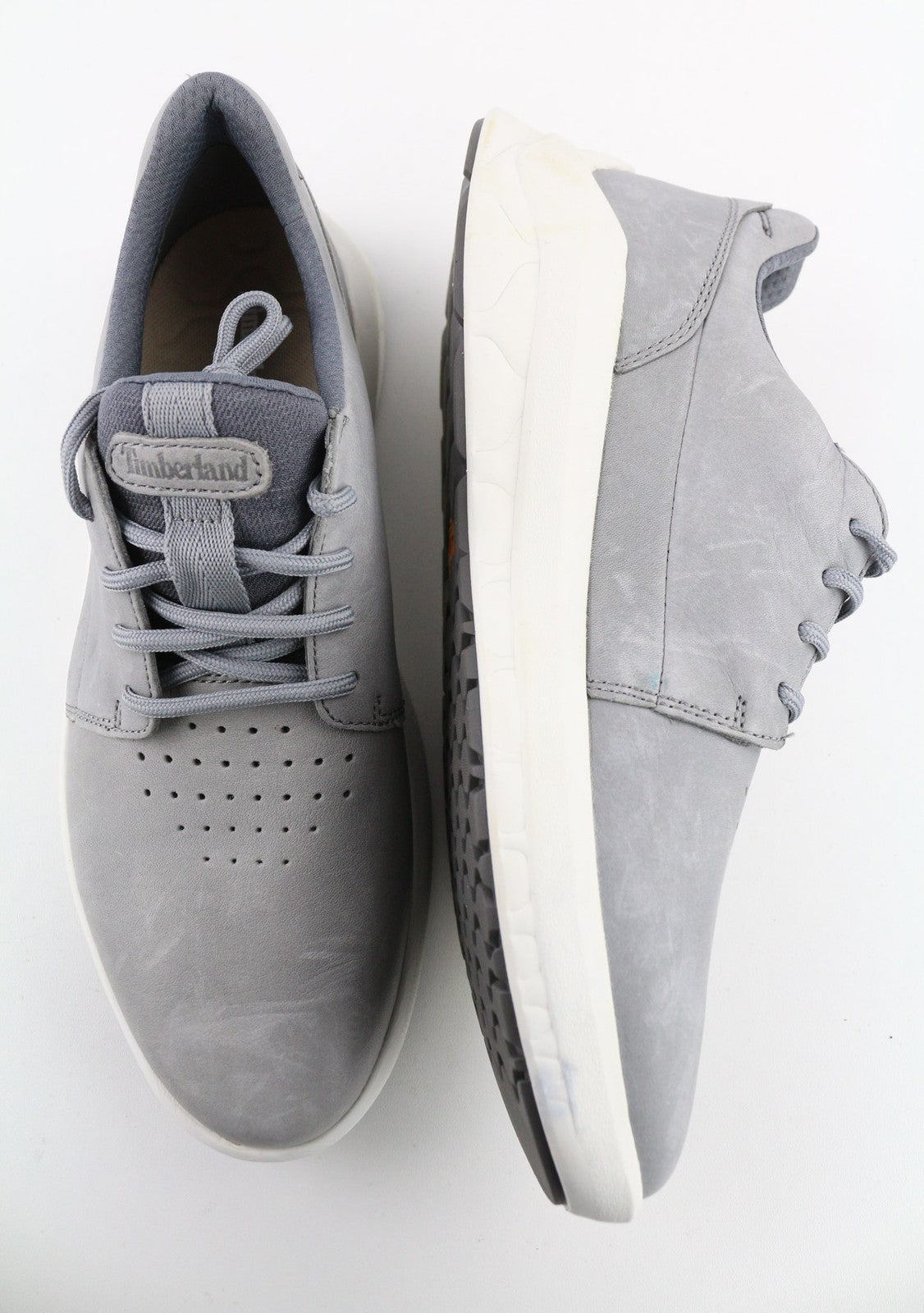 TIMBERLAND A2QA1 Men's Green Stride Sneakers EU40 UK6.5 Leather Almond Toe Low