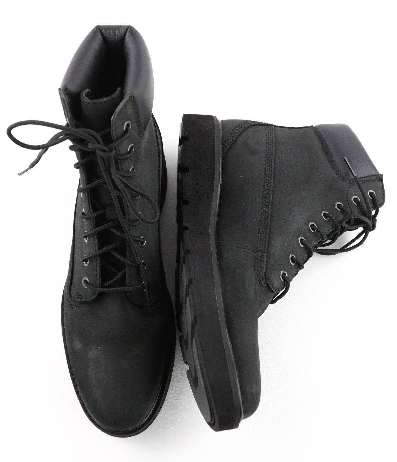 TIMBERLAND A15TM Women's Leather Boots EU40 UK7 Black Ortholite Logo Sensorflex