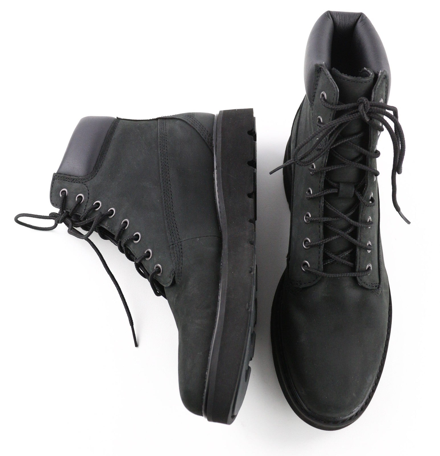 TIMBERLAND A15TM Women's Leather Boots EU40 UK7 Black Ortholite Logo Sensorflex