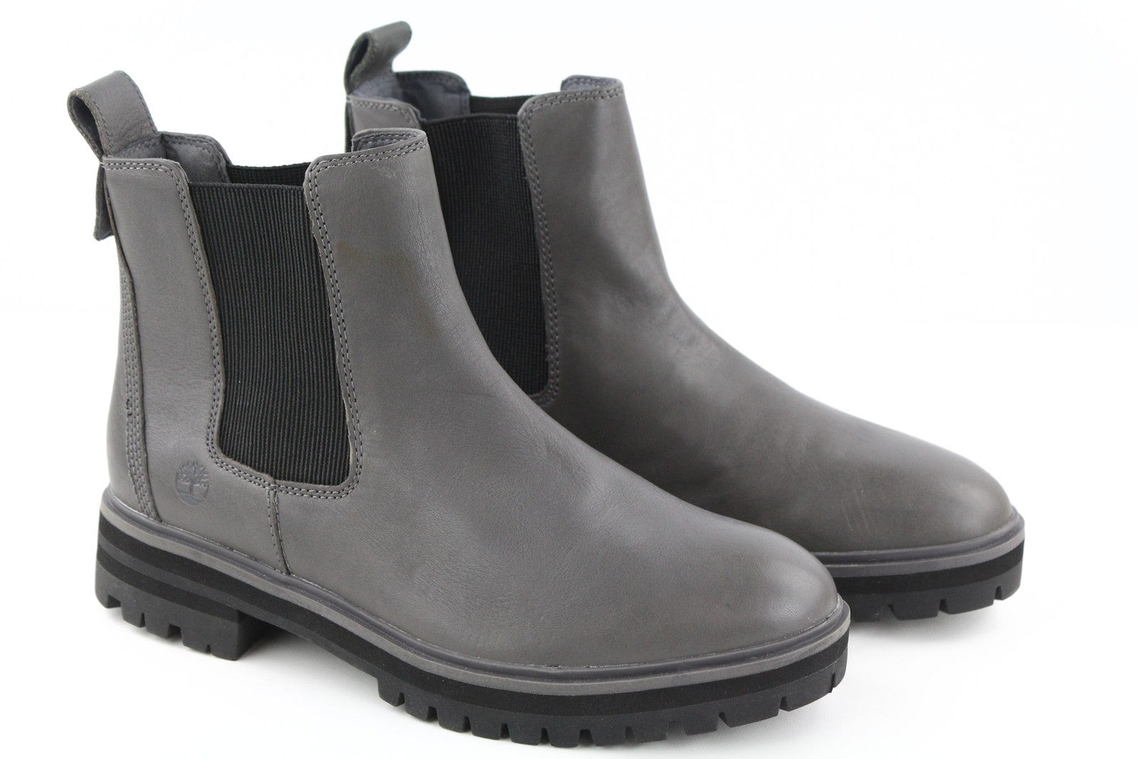 TIMBERLAND A2DY3 Women's Grey Leather Boots EU40 UK7 Almond Toe Rubber Ankle