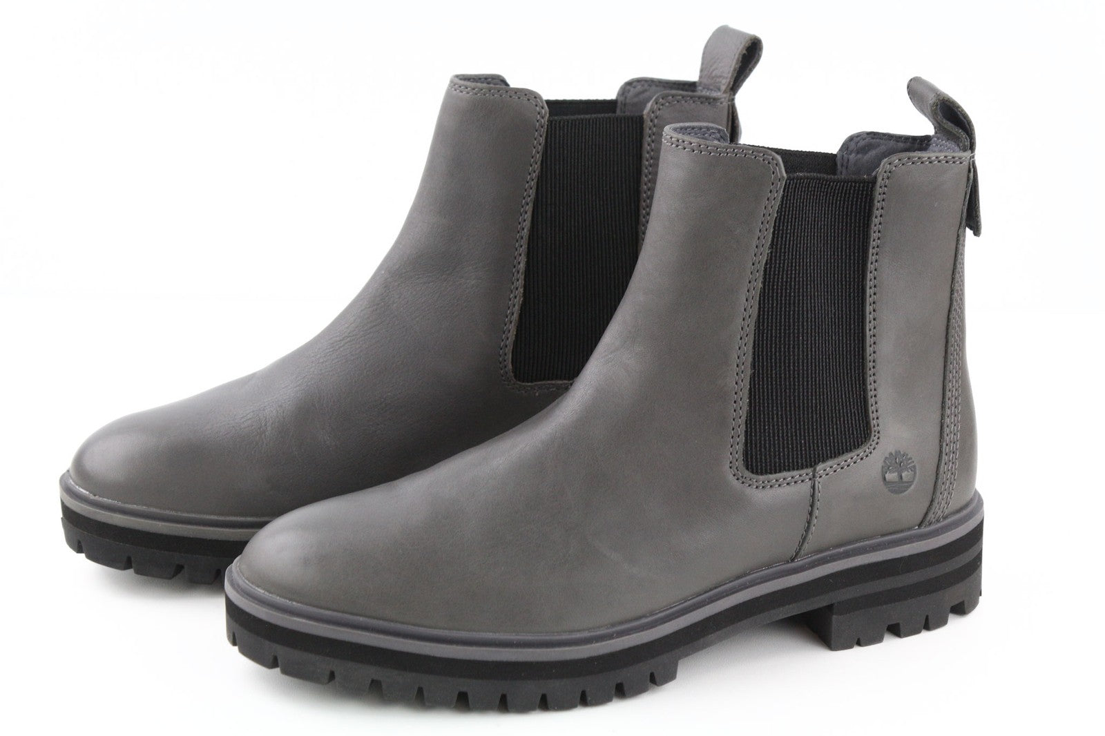 TIMBERLAND A2DY3 Women's Grey Leather Boots EU40 UK7 Almond Toe Rubber Ankle