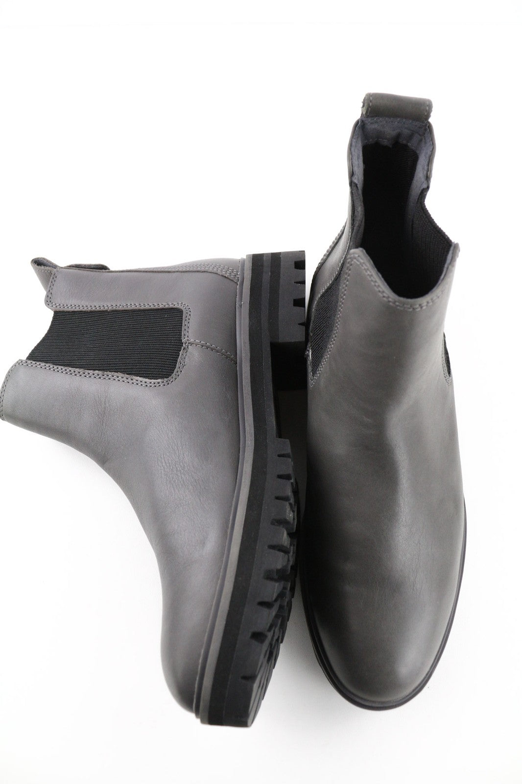 TIMBERLAND A2DY3 Women's Grey Leather Boots EU40 UK7 Almond Toe Rubber Ankle