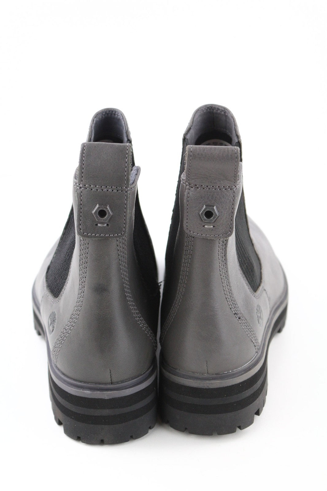 TIMBERLAND A2DY3 Women's Grey Leather Boots EU40 UK7 Almond Toe Rubber Ankle