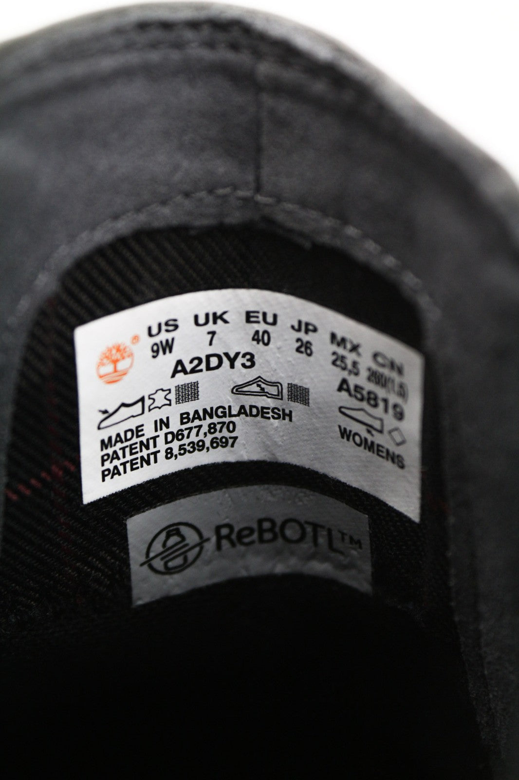 TIMBERLAND A2DY3 Women's Grey Leather Boots EU40 UK7 Almond Toe Rubber Ankle