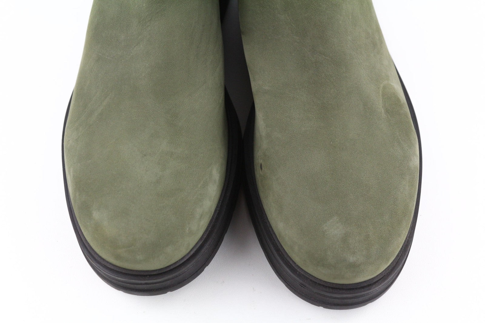 TIMBERLAND Women's Olive Green Chelsea Boots EU38 UK5 Leather Almond Toe Ankle