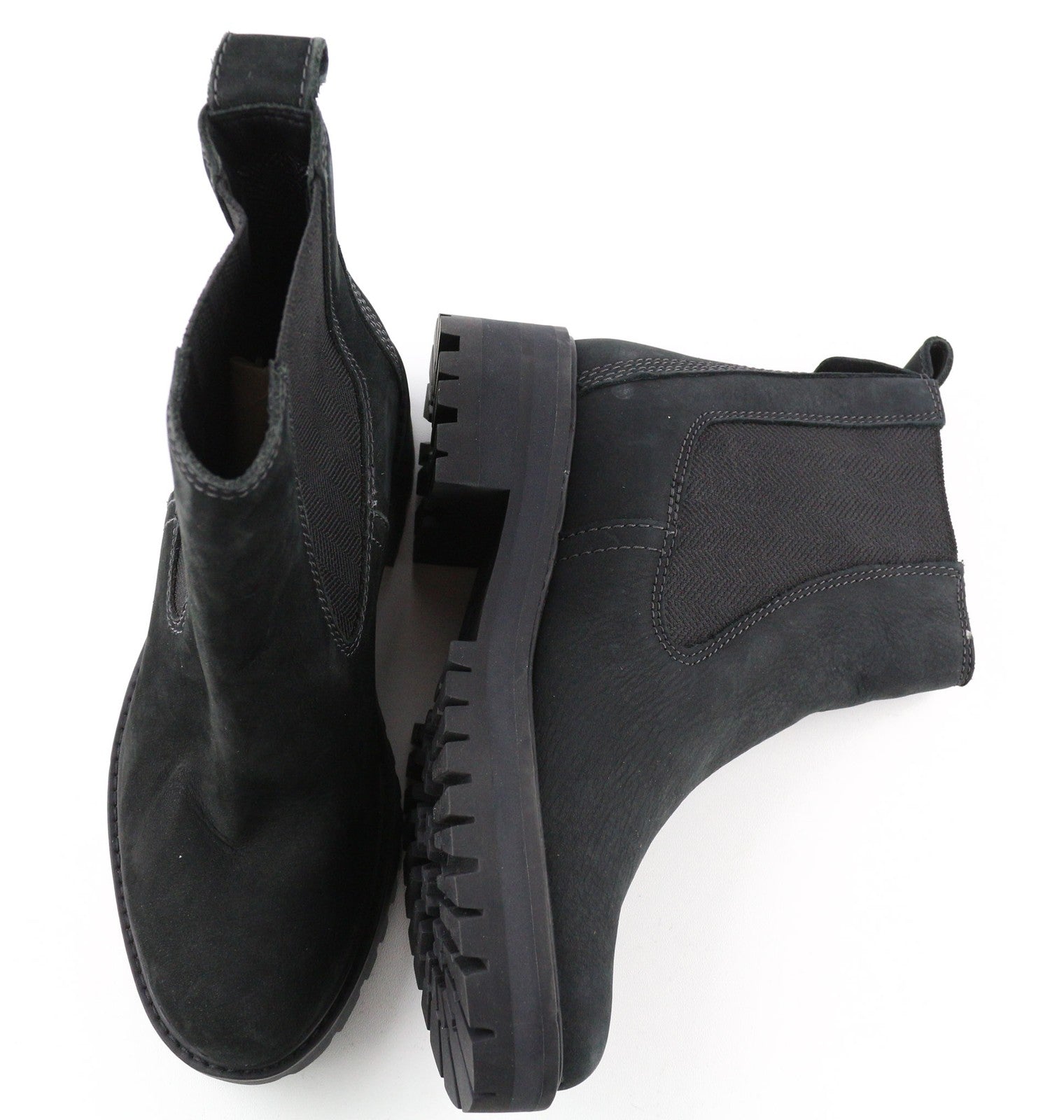 TIMBERLAND A1J66 Women's Black Chelsea Boots EU38 UK5 Leather Almond Toe Pull On