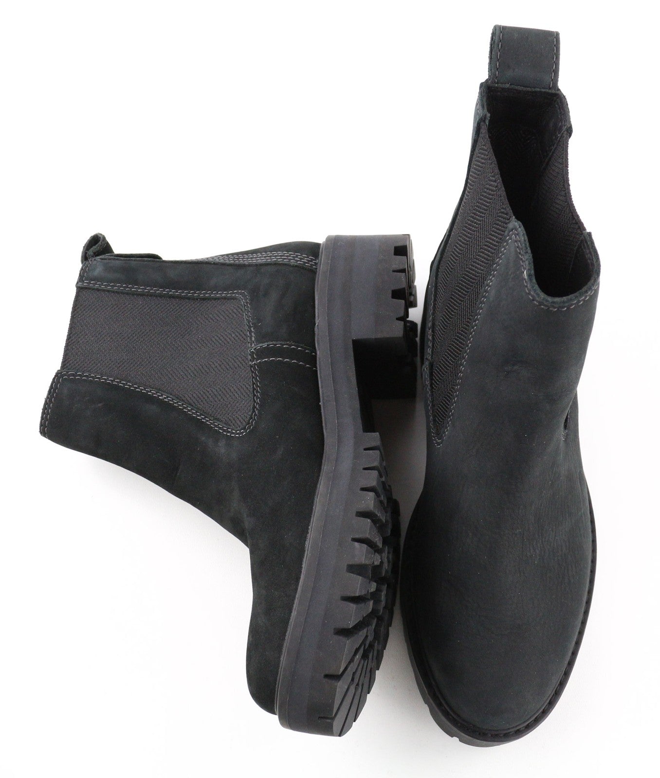 TIMBERLAND A1J66 Women's Black Chelsea Boots EU38 UK5 Leather Almond Toe Pull On