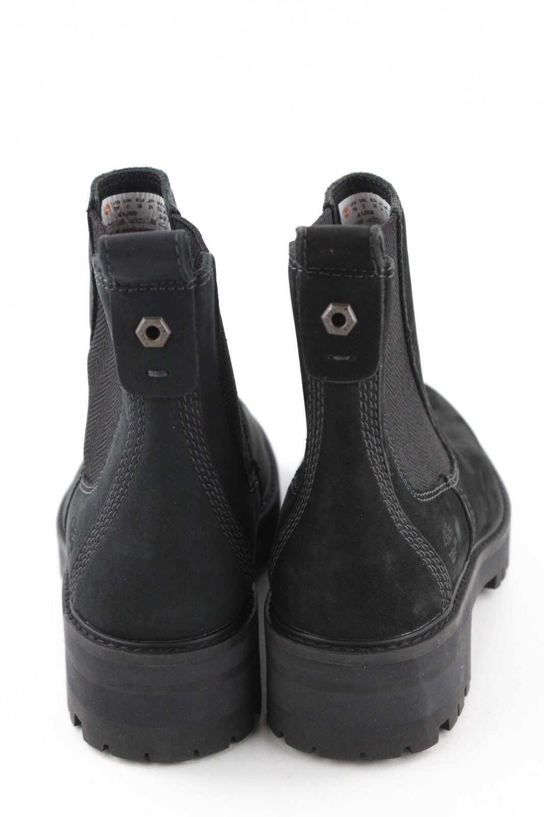 TIMBERLAND A1J66 Women's Black Chelsea Boots EU38 UK5 Leather Almond Toe Pull On