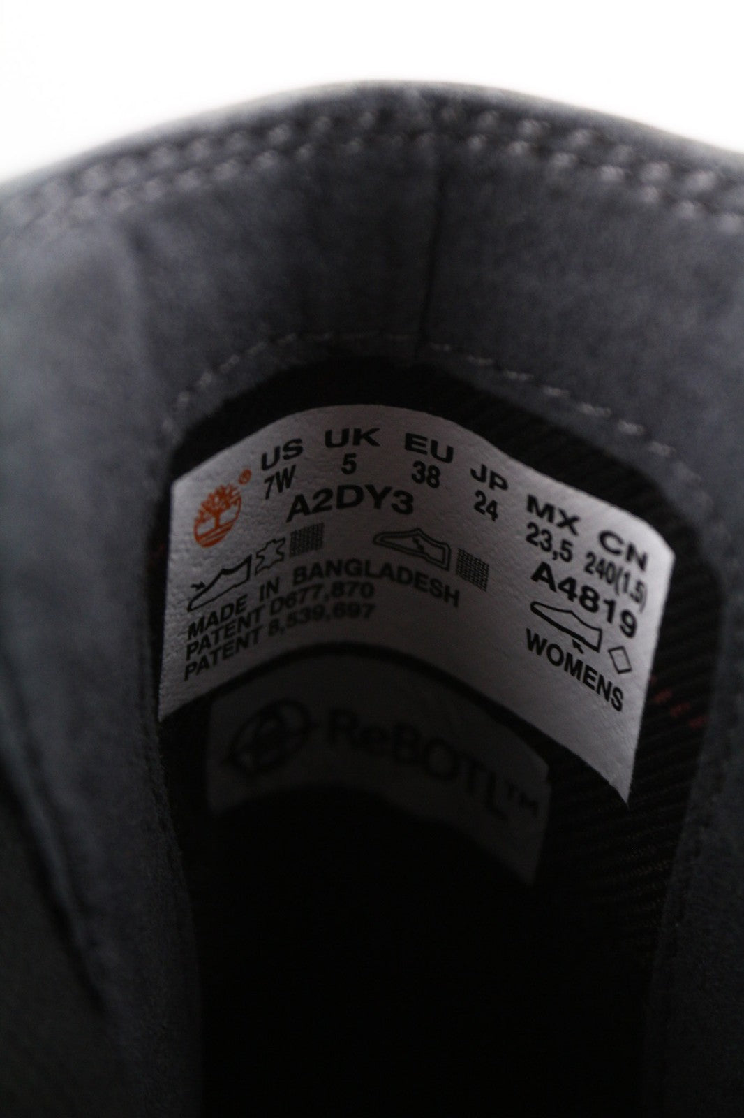 TIMBERLAND A2DY3 Women's Chelsea Boots EU38 UK5 Grey Leather Almond Toe Rubber