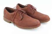 TIMBERLAND A2GTV Men's Shoes EU43 UK8.5 Brown Leather Lace Up Low Top Almond Toe
