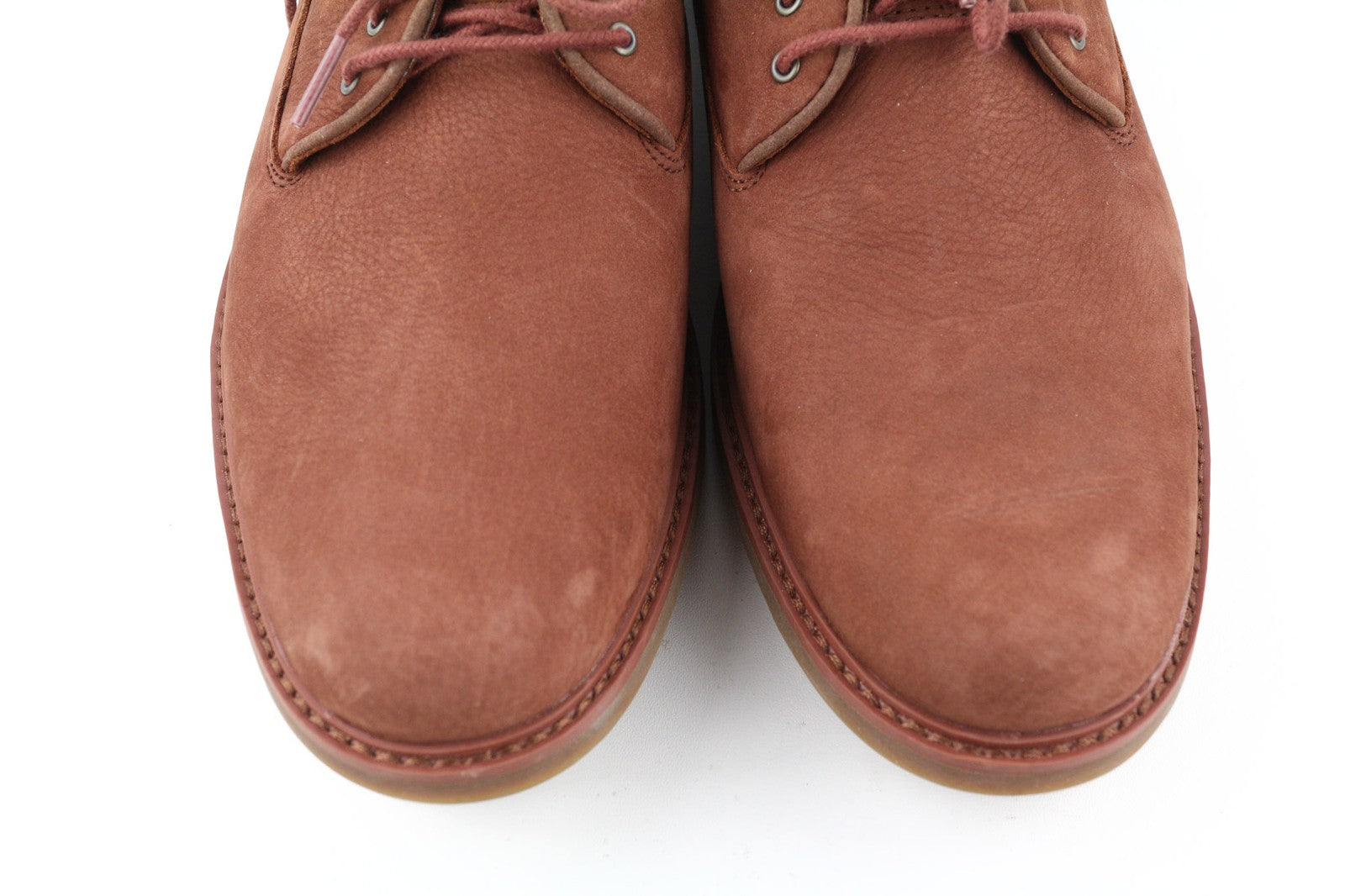 TIMBERLAND A2GTV Men's Shoes EU43 UK8.5 Brown Leather Lace Up Low Top Almond Toe