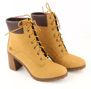 TIMBERLAND A1HLS Women's Heeled Boots EU40 UK7 Brown Allington Leather Ortholite