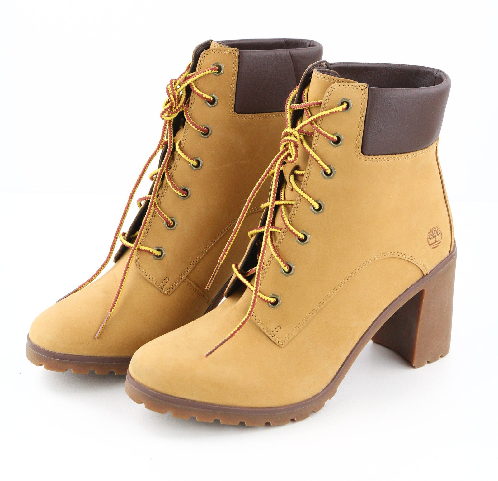 TIMBERLAND A1HLS Women's Heeled Boots EU40 UK7 Brown Allington Leather Ortholite