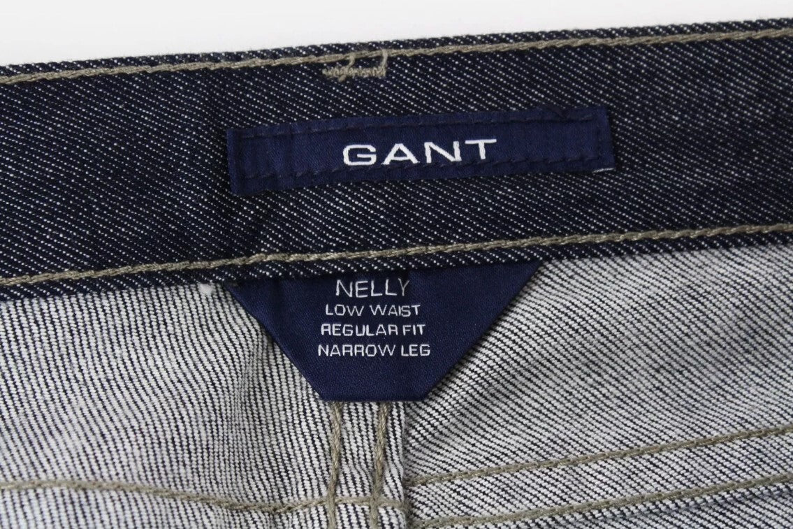 GANT Nelly Women Jeans W29/L34 Blue Regular  Stretchy Low Waist Zip Fly Narrow