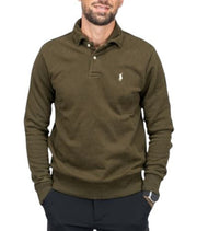 RALPH LAUREN Men Sweatshirt 2XL Dark Green Polo Half Button Pullover RRP199