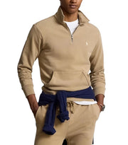 RALPH LAUREN Classics Khaki Men Sweatshirt 2XL Polo Half Zip Pullover RRP199