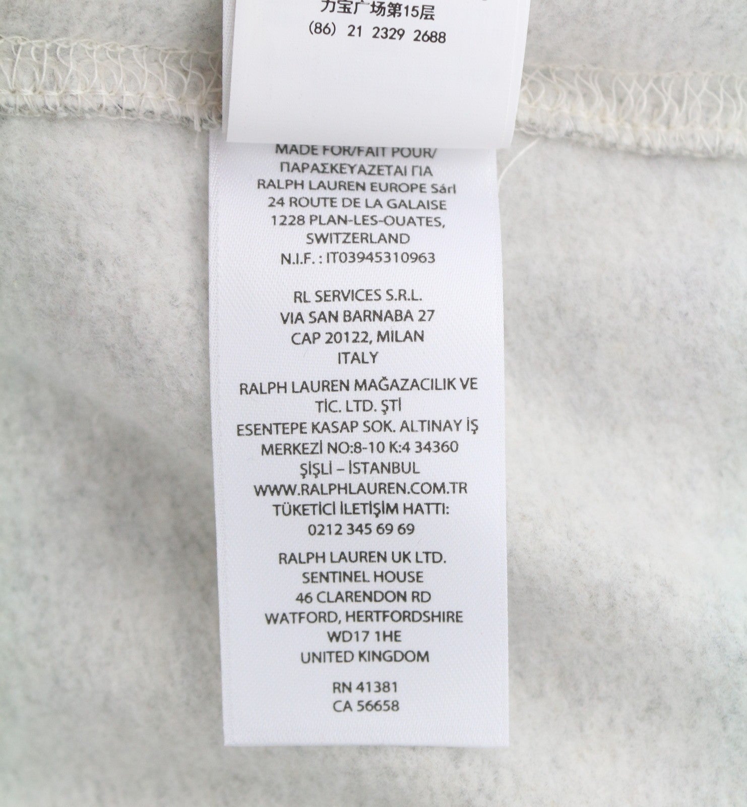 RALPH LAUREN Men Hoodie 2XL Grey Melange Kangaroo Pocket Logo Pullover RRP299