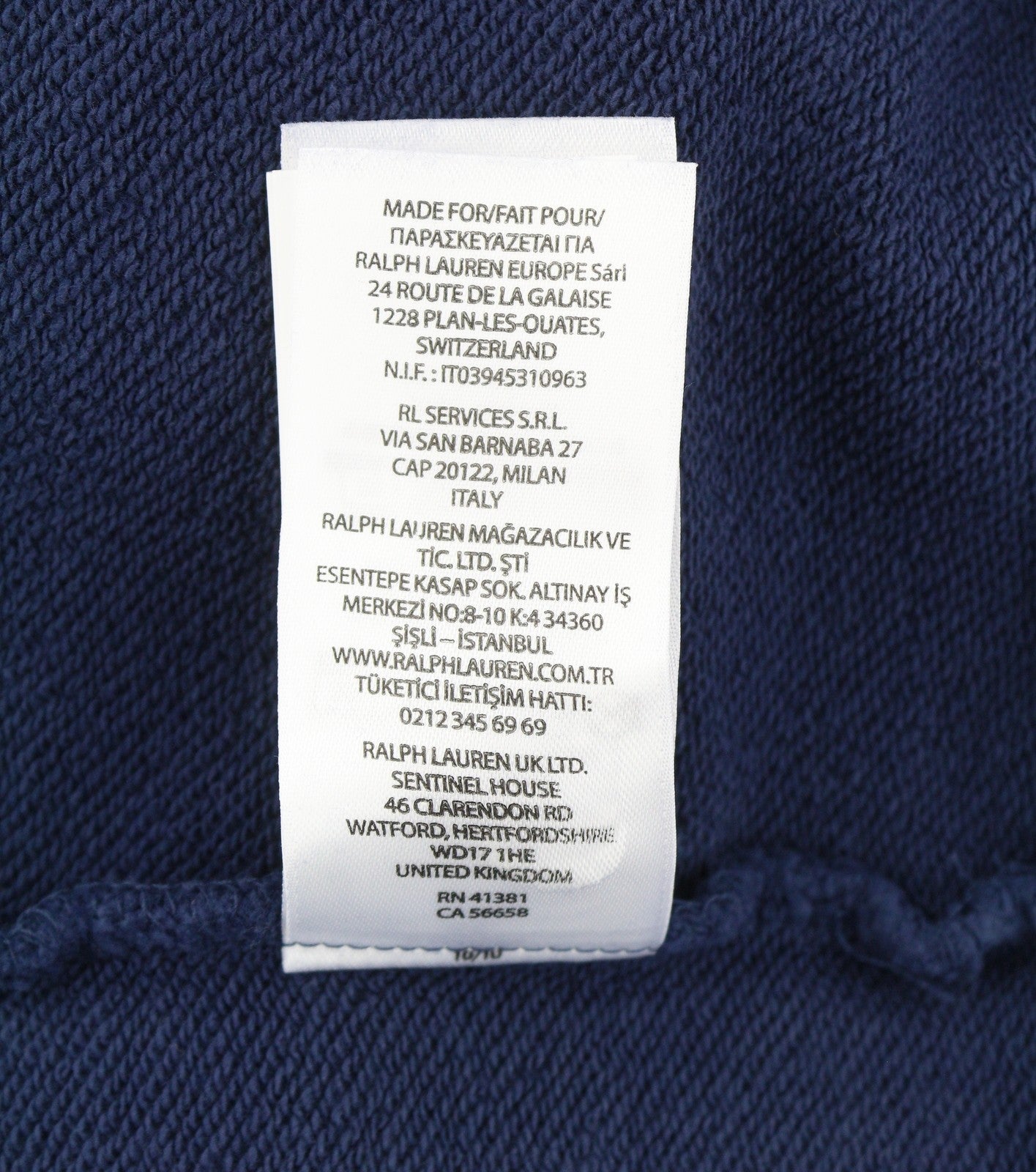 RALPH LAUREN Classics Navy Men Hoodie XL Pullover Kangaroo Pocket Hooded Logo