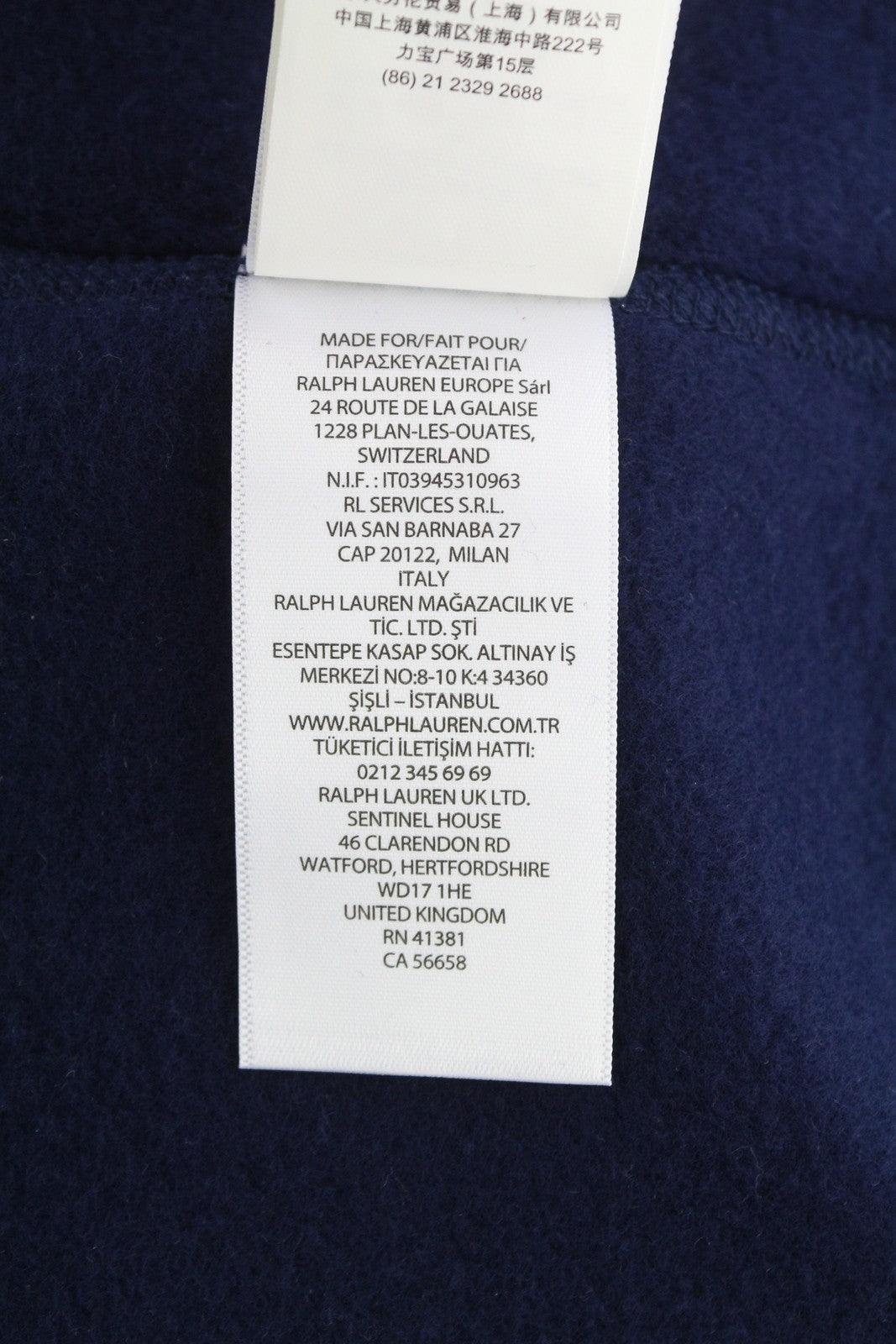 RALPH LAUREN Men Hoodie 2XL Dark Blue Kangaroo Pocket Hooded Pullover RRP199