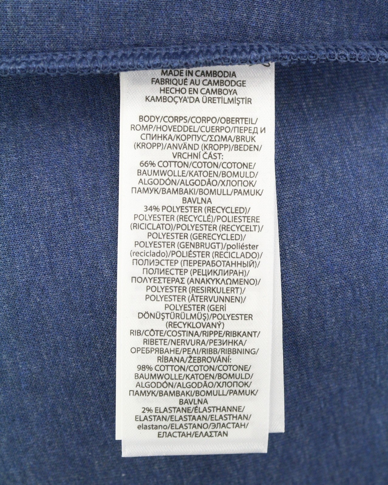 RALPH LAUREN Men Hoodie XL Blue Melange Kangaroo Pocket Logo Pullover RRP199