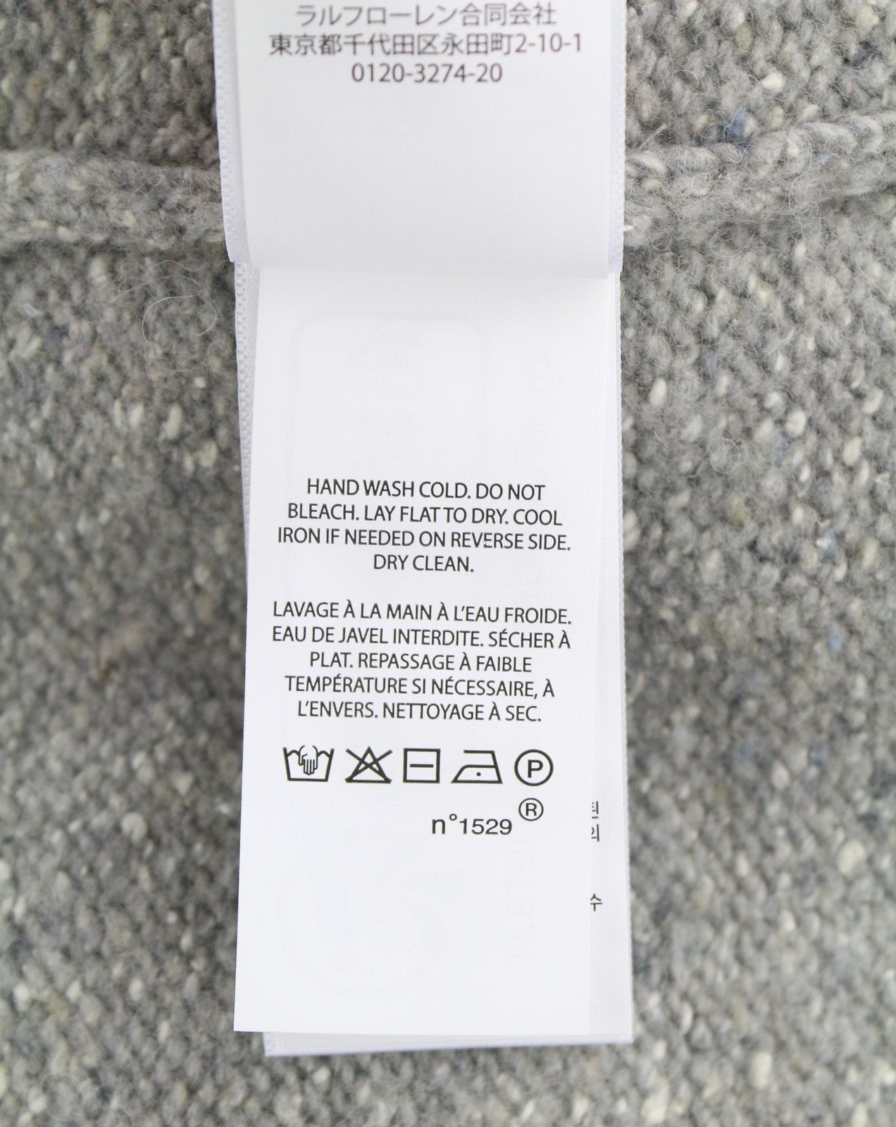 RALPH LAUREN Men Jumper M Grey Melange Wool Blend Tight Knit Pullover RRP199