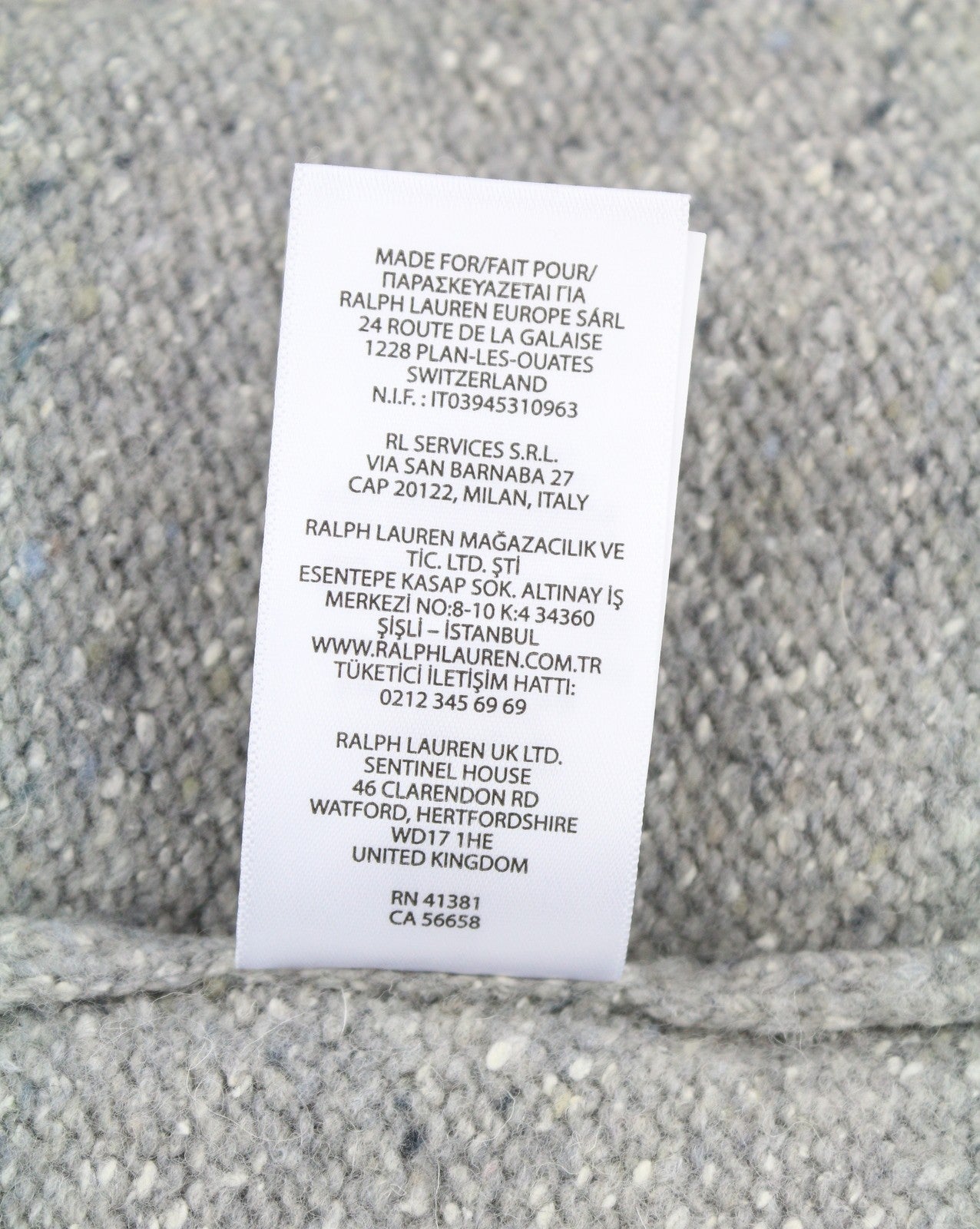 RALPH LAUREN Men Jumper M Grey Melange Wool Blend Tight Knit Pullover RRP199