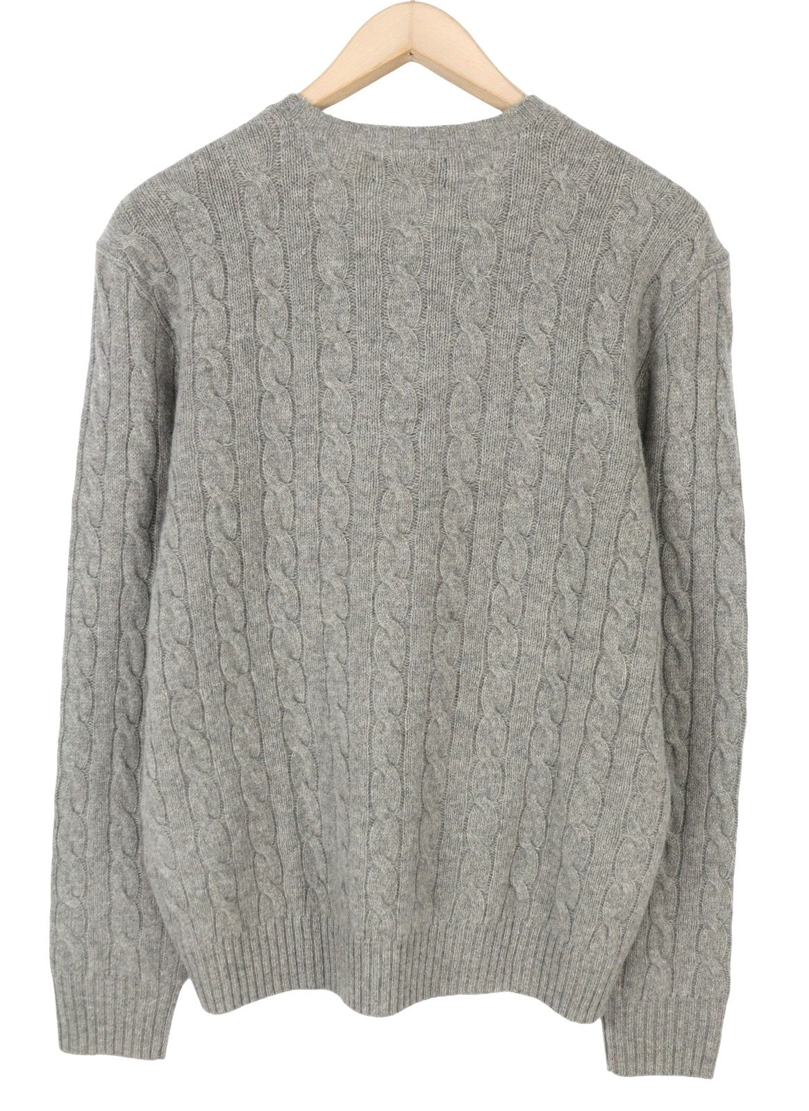 RALPH LAUREN Classics Pullover Men Jumper M Grey Melange Wool Cashmere RRP225