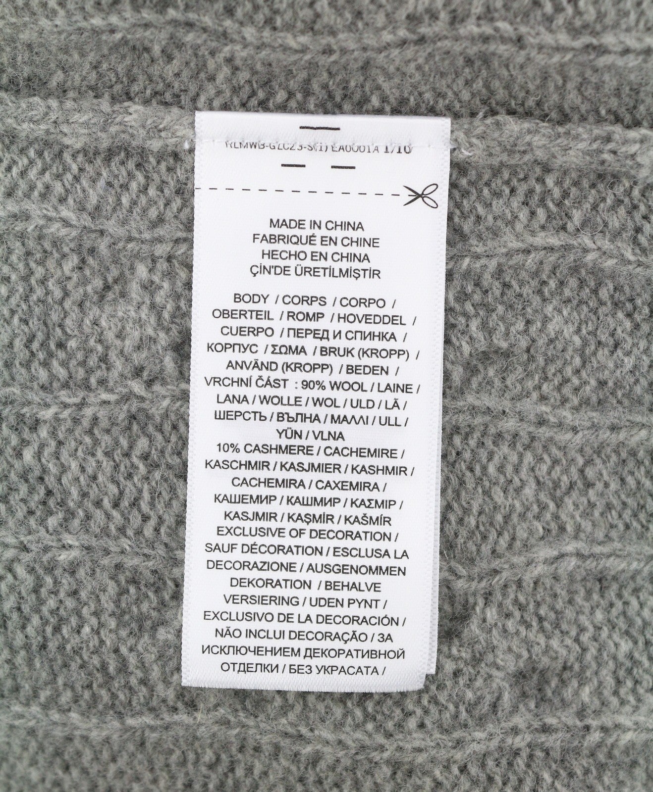 RALPH LAUREN Classics Pullover Men Jumper M Grey Melange Wool Cashmere RRP225