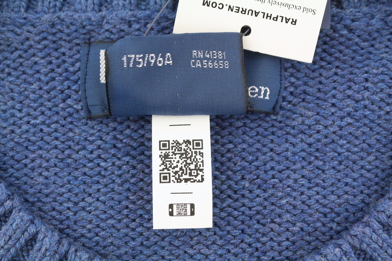 RALPH LAUREN Classics Blue Men Jumper M Blue Cotton USA Flag Pullover RRP499