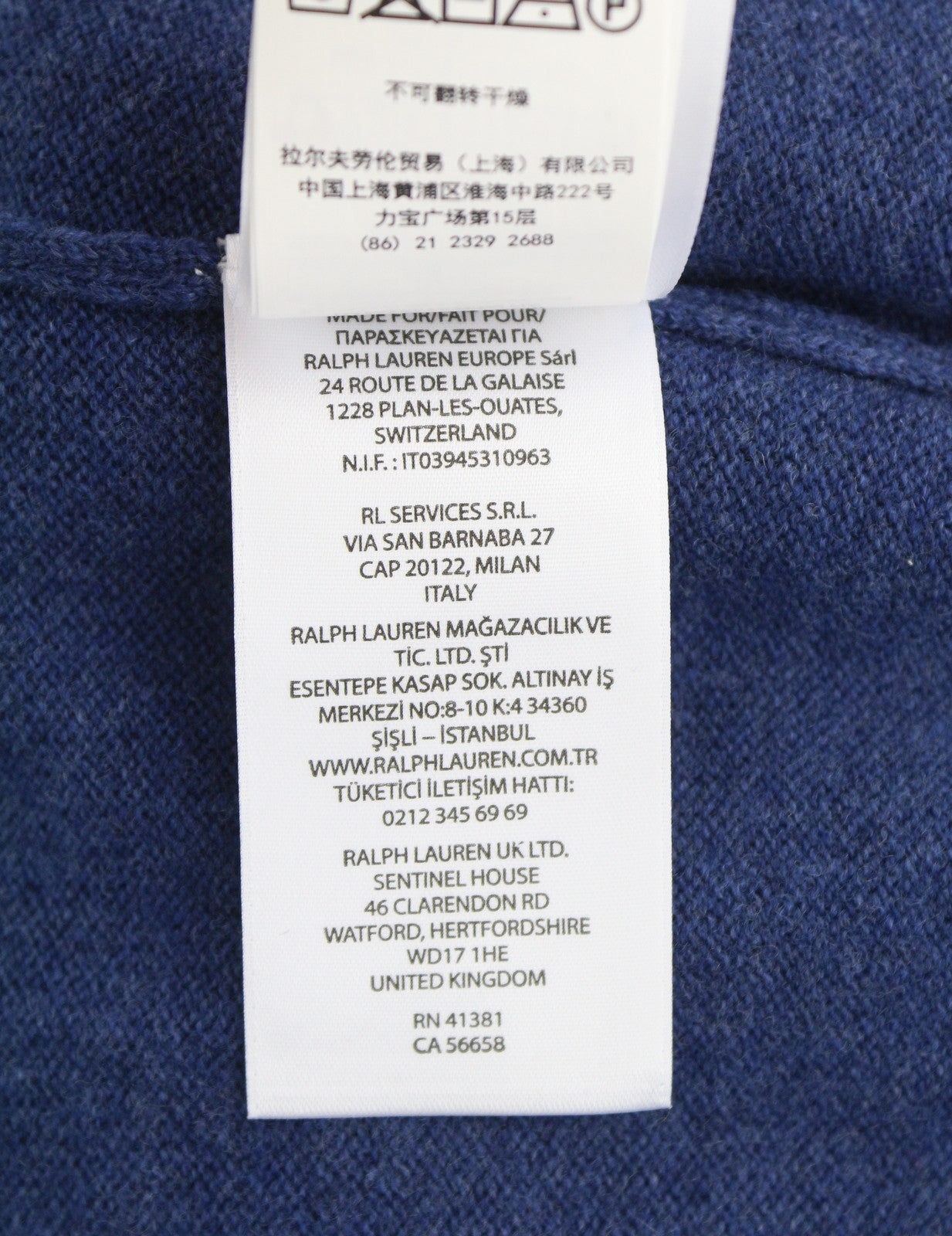 RALPH LAUREN Classics Navy Men Jumper S Blue Wool Tight Knit Half Zip RRP229