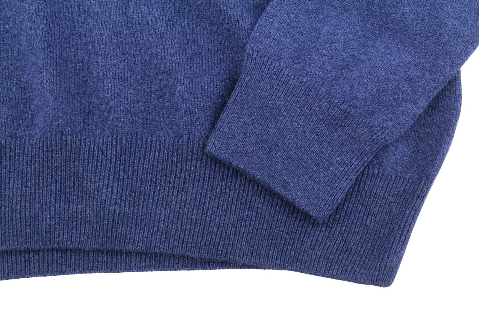 RALPH LAUREN Classics Navy Men Jumper S Blue Wool Tight Knit Half Zip RRP229