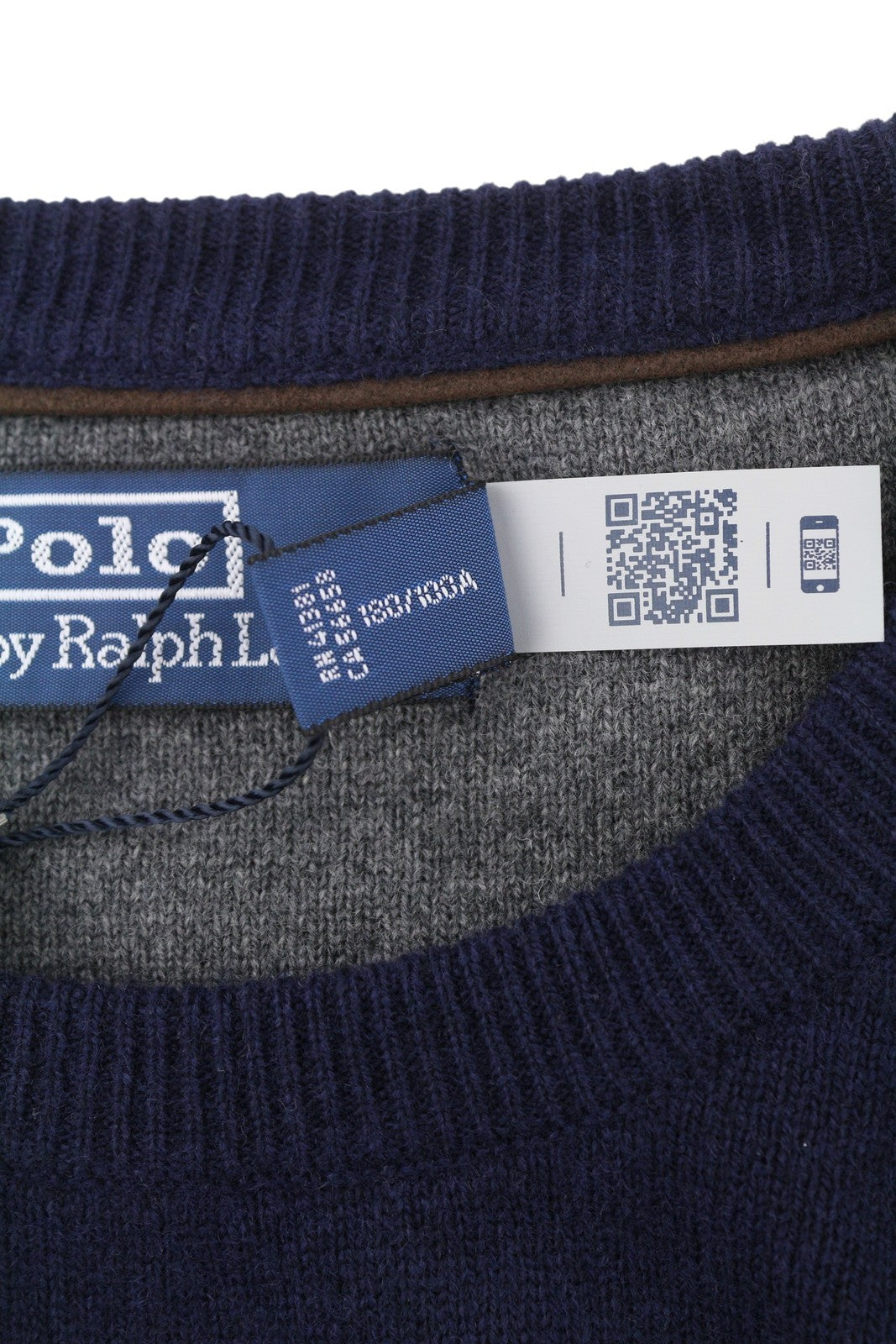 RALPH LAUREN Men Jumper L Dark Blue Wool Tight Knit Crew Neck Pullover RRP219