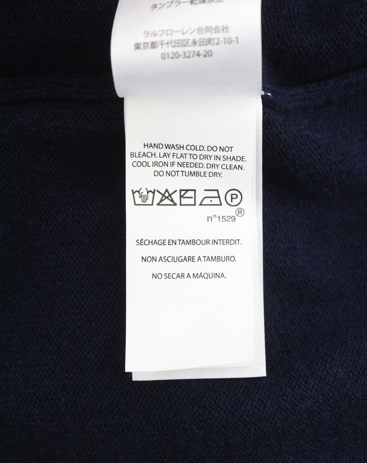 RALPH LAUREN Men Jumper S Dark Blue Wool Tight Knit Crew Neck Pullover RRP219