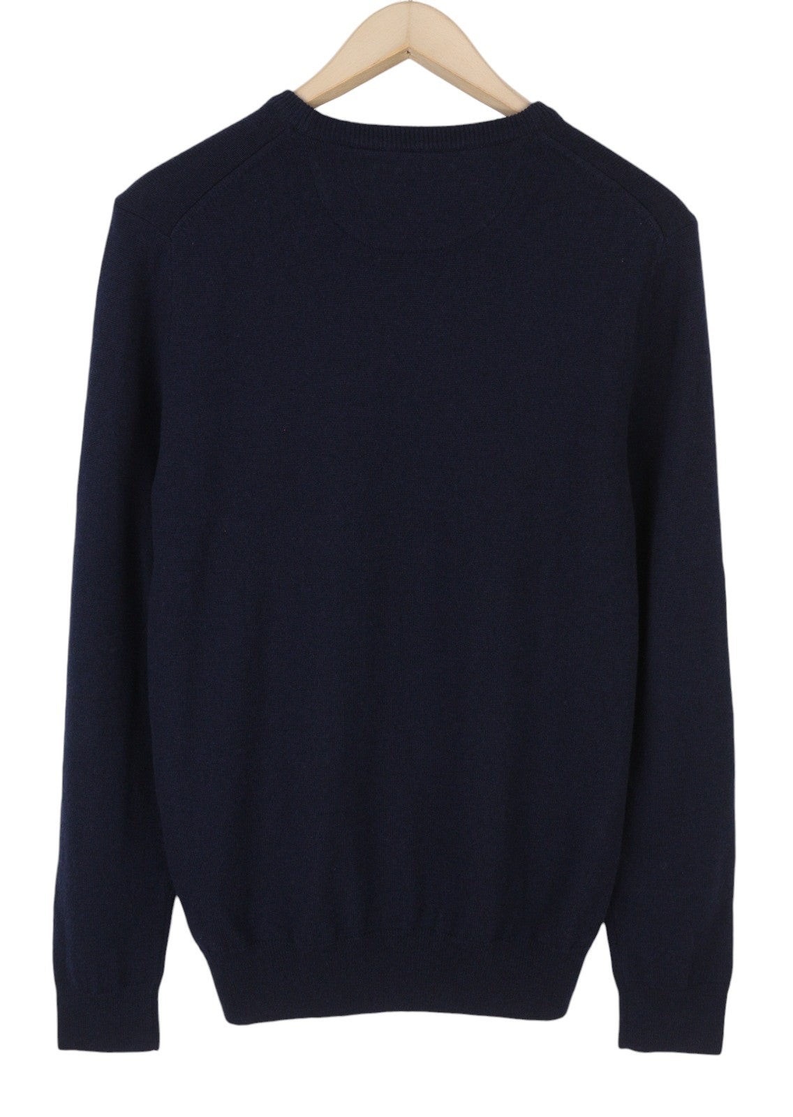 RALPH LAUREN Men Jumper S Dark Blue Wool Tight Knit Crew Neck Pullover RRP219