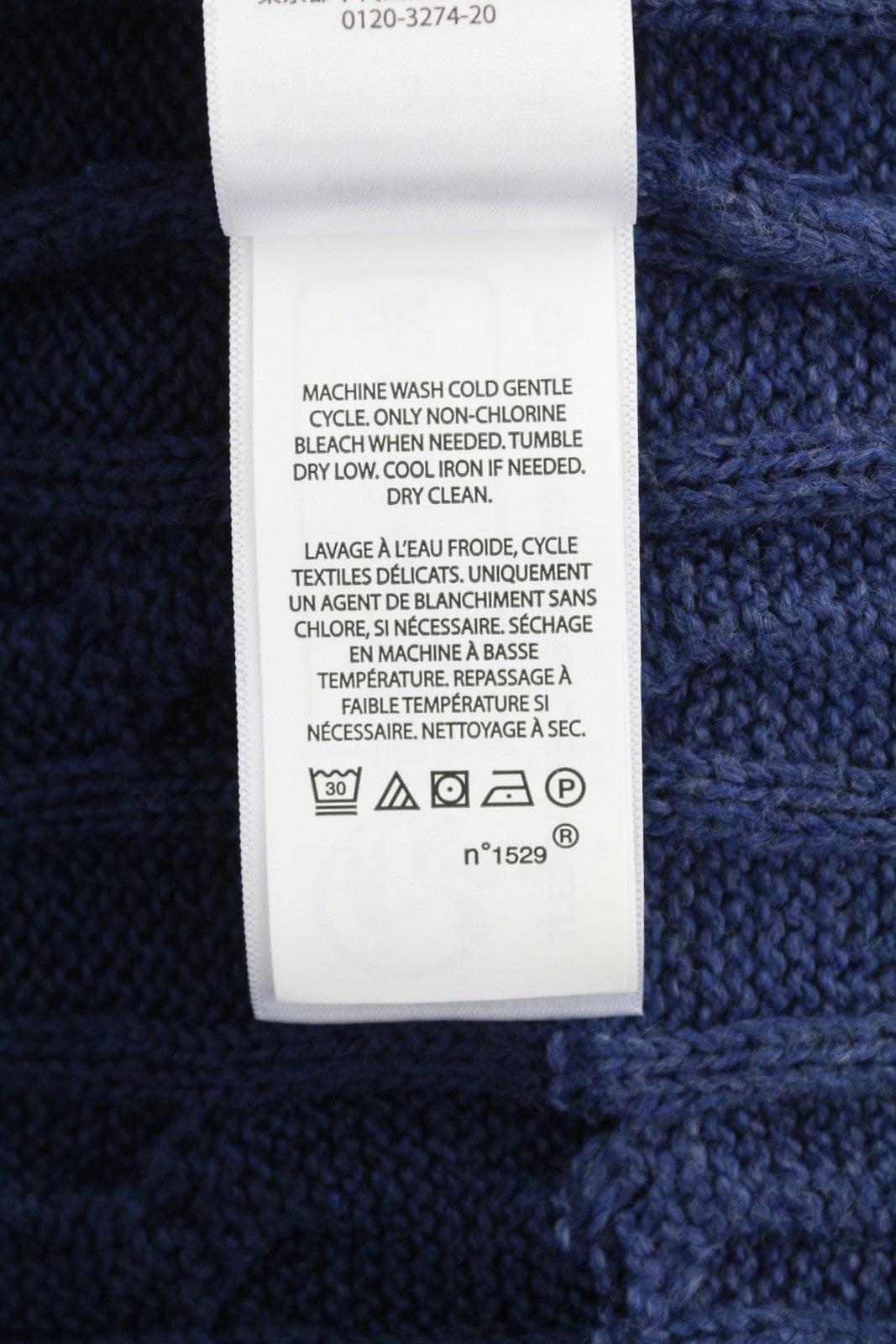 RALPH LAUREN Classics Blue Men Jumper M Blue Striped Cable Knit Pullover RRP258