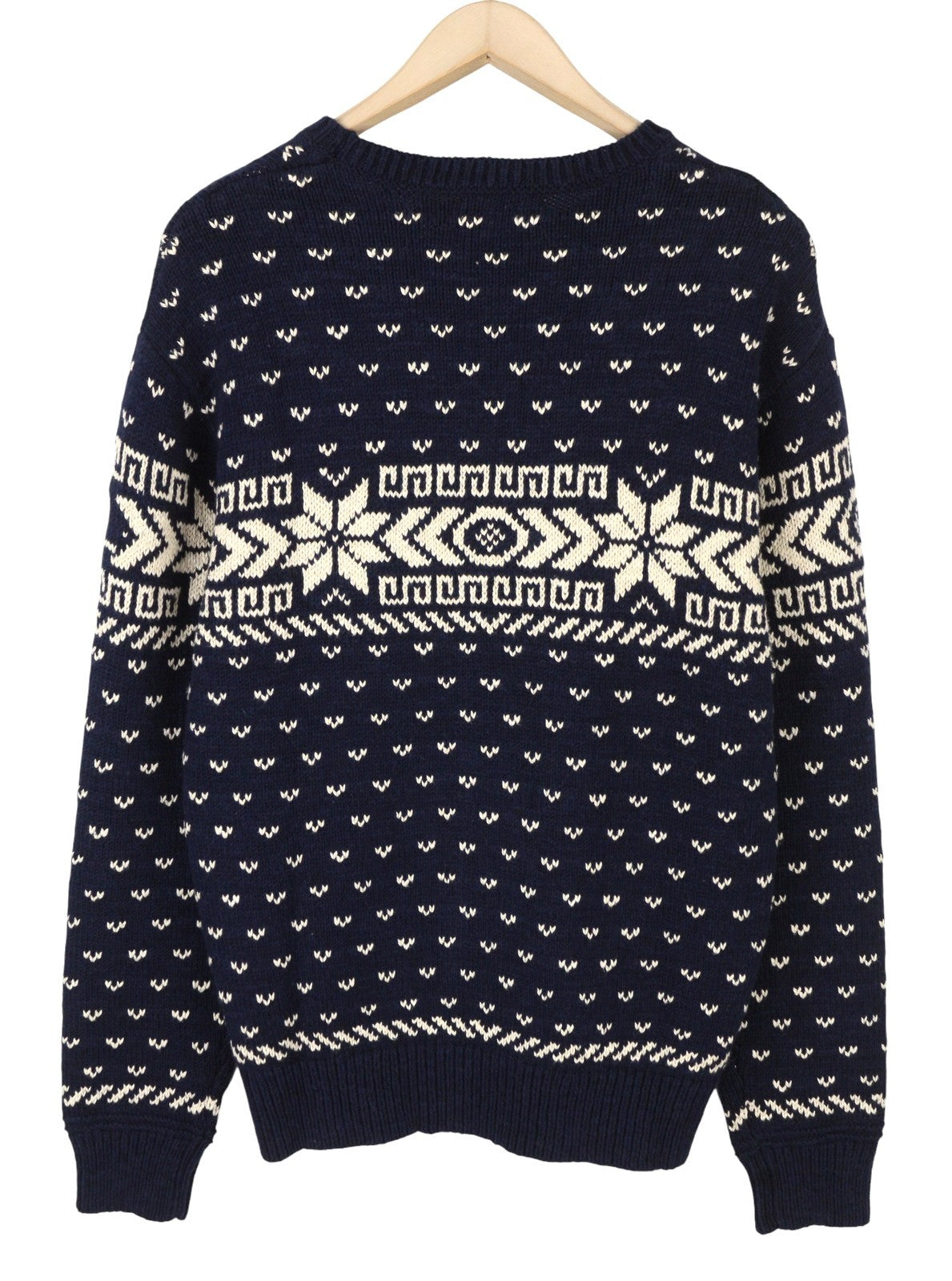 RALPH LAUREN Men Jumper XL Dark Blue Cashmere Blend Tight Knit Pullover RRP299