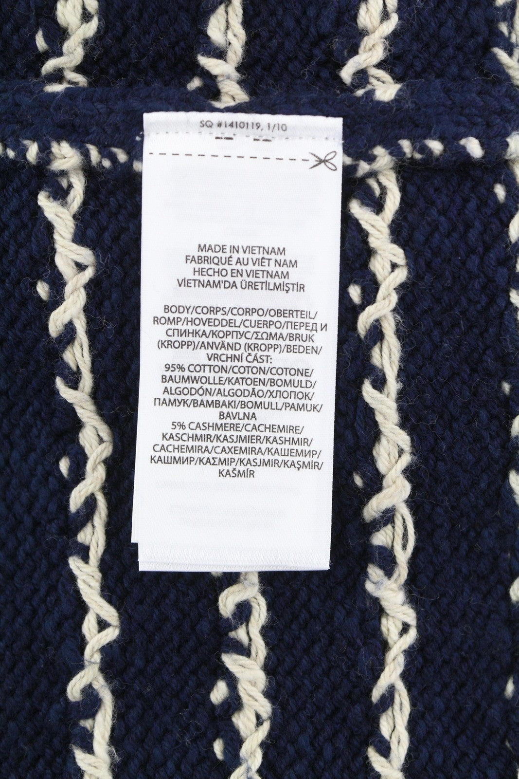 RALPH LAUREN Men Jumper XL Dark Blue Cashmere Blend Tight Knit Pullover RRP299